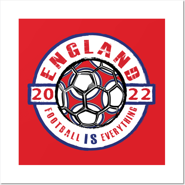 Football Is Everything - England 2022 Vintage Wall Art by FOOTBALL IS EVERYTHING